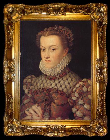 framed  Francois Clouet Elisabeth of Austria,queen of France (mk05), ta009-2